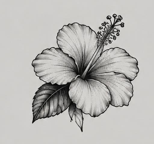 Dessin du flash Fleur d'Hibiscus